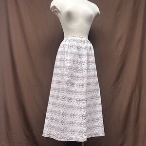 Floral midi skirt high waisted